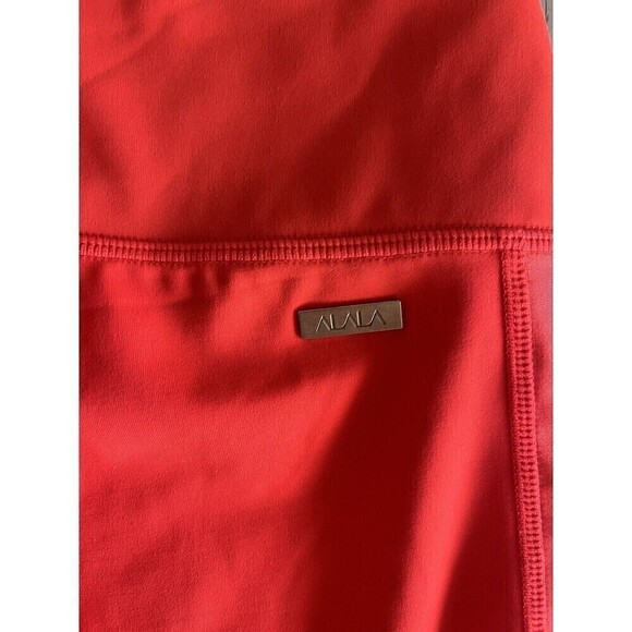 ALALA Vamp Cropped High Waisted Leggings Red Lava Size XS New Athletic Yoga - Picture 7 of 7